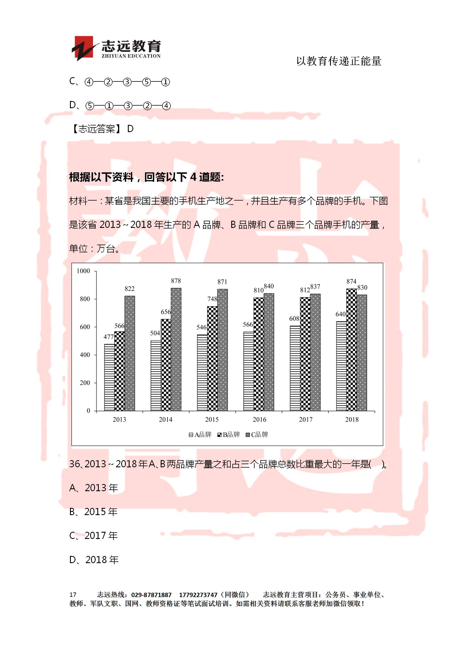 對答案！2020年軍隊文職《公共科目》【志遠考生回憶版】(圖17)